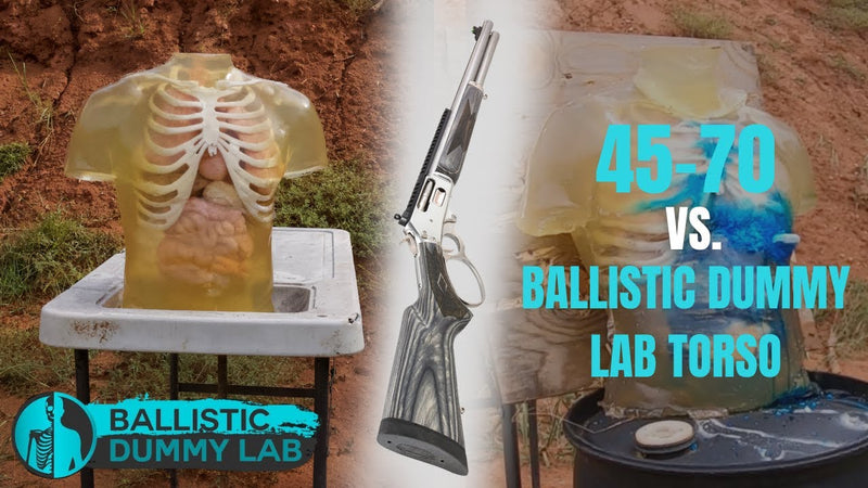 A 45-70 Lever Action Finishes off a Ballistic Dummy Lab Torso