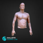 Ballistic Dummy Gel Torso with Head and Arms in flesh coloring