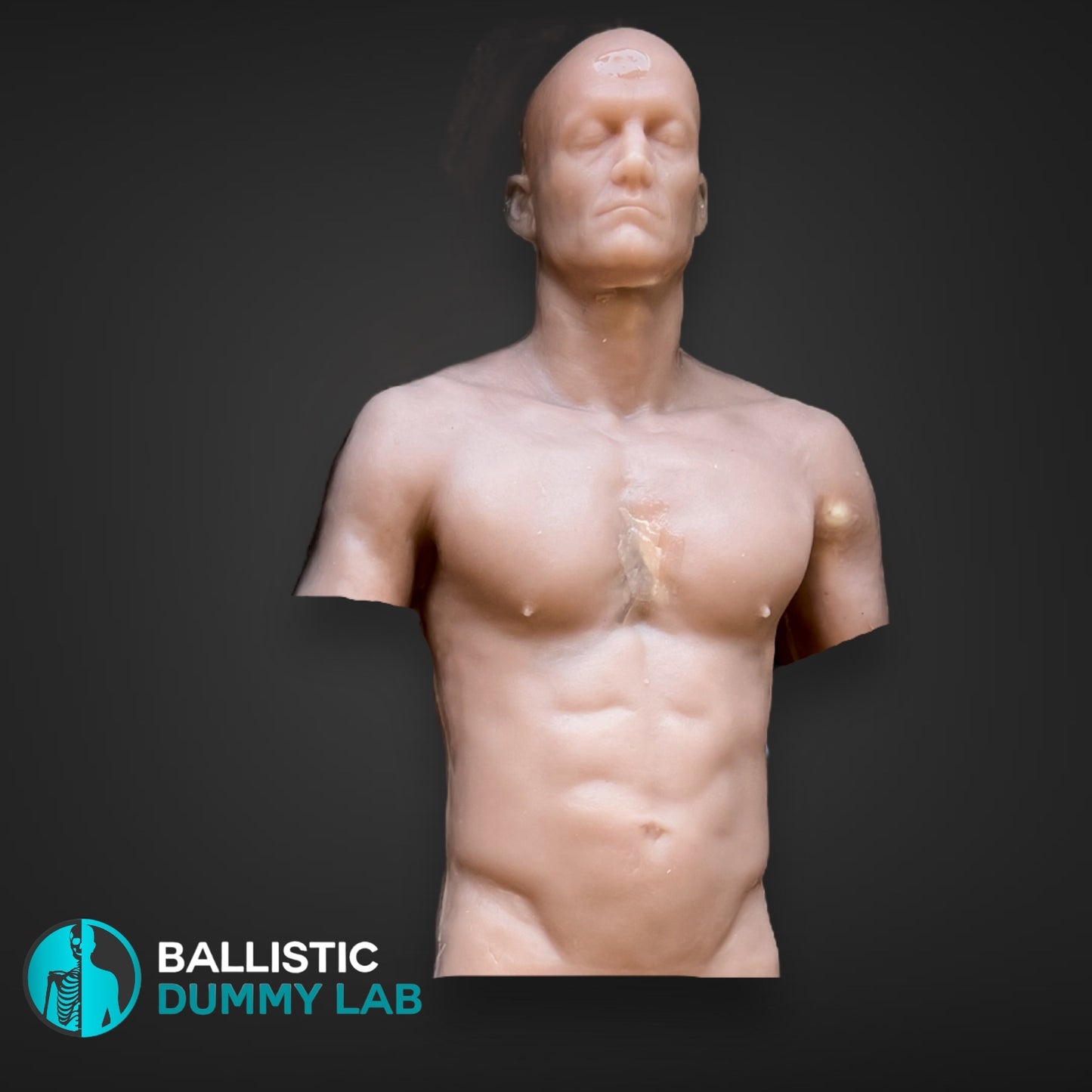 Ballistic Dummy Gel Torso with Head – alternate view