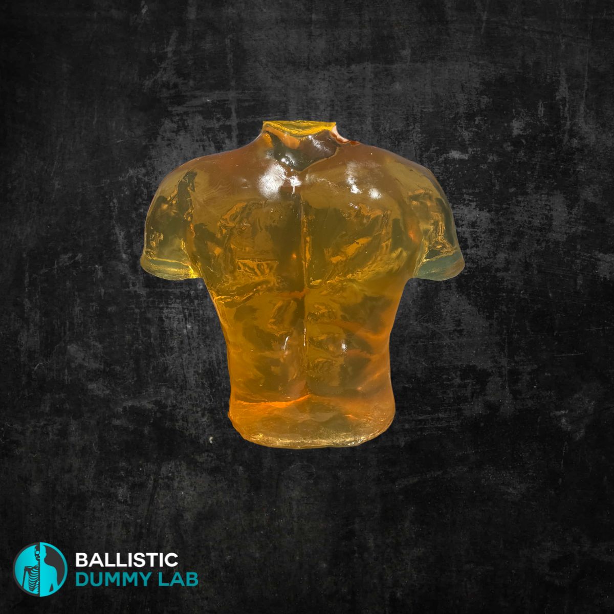 Ballistic Gel Torso Headless no Internals – side view