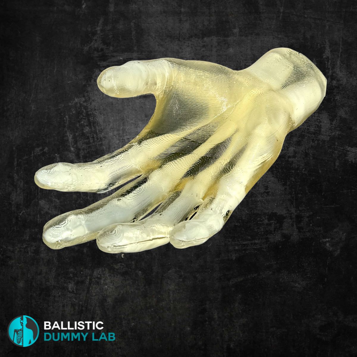 Ballistic Dummy Gel Hands – side view