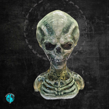 Grey Alien Bust – front view