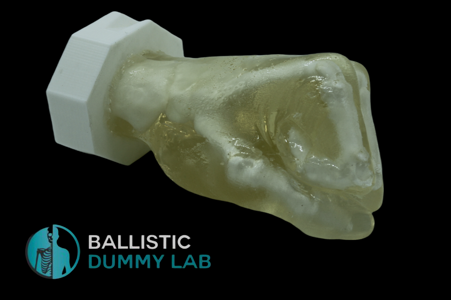 Ballistic Dummy Gel Clenched Fist – side view