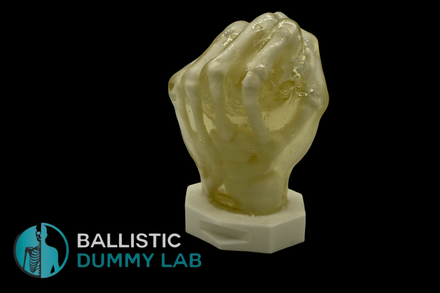 Ballistic Dummy Gel Clenched Fist – front view