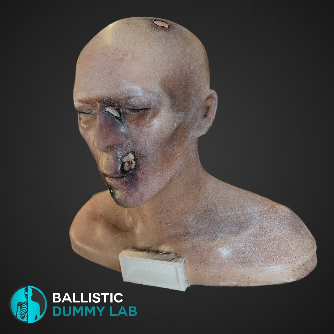 Deluxe Ballistic Dummy Gel ZOMBIE Bust – alternate view