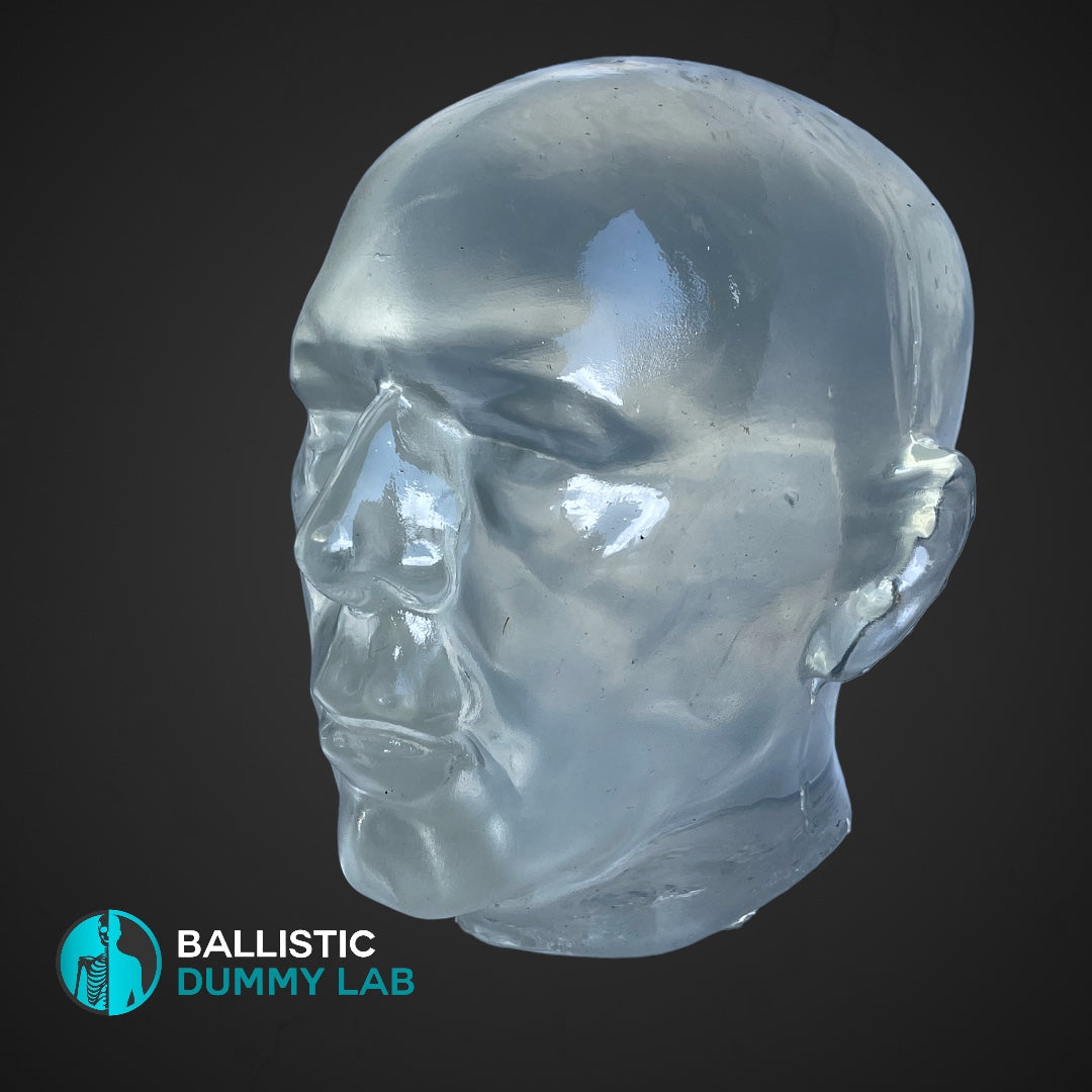 Perma-Gel Ballistic Dummy Unloaded Head – side view