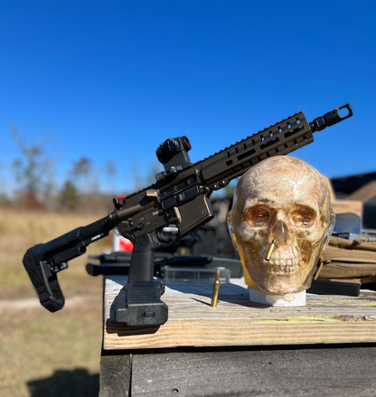 Ballistic Dummy Loaded Zombie Head – close-up view