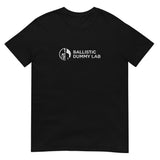 Ballistic Dummy Lab Black and White Logo Distressed Short-Sleeve Unisex T-Shirt